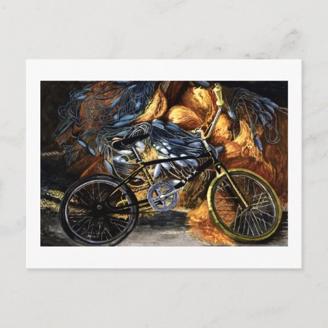 Övergiven cykel vykort (Framsida)