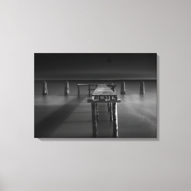 Övergiven Dock vid Sjö Monroe Canvastryck (Framsida)