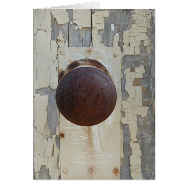 Övergiven dörr hälsningskort (Framsidan)