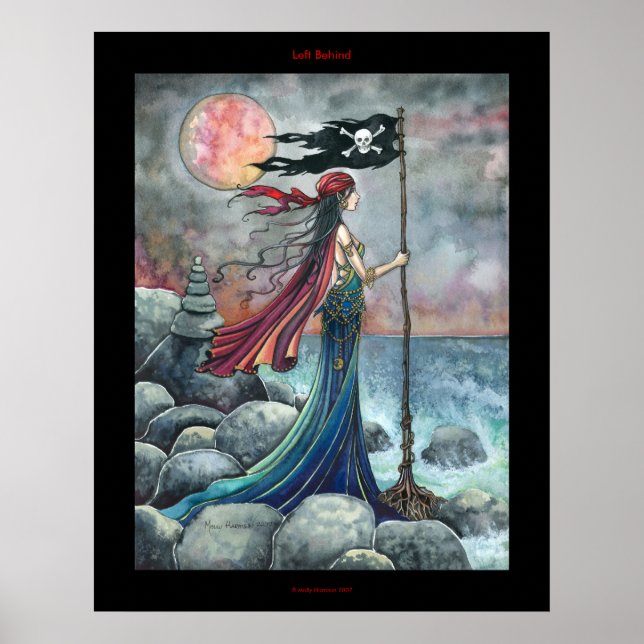 Övergiven gotisk pirataffisch fantasykonst poster (Framsidan)