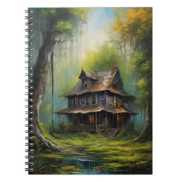 Övergiven House Amidst the Swampy Silence Anteckningsbok