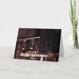 Övergiven House Halloween Kort
