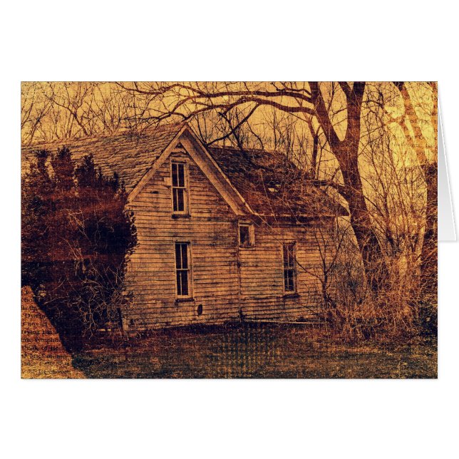 Övergiven House Hälsningskort (Framsidan Horizontal)