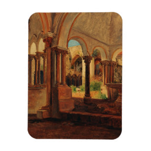 Övergiven klostergård magnet