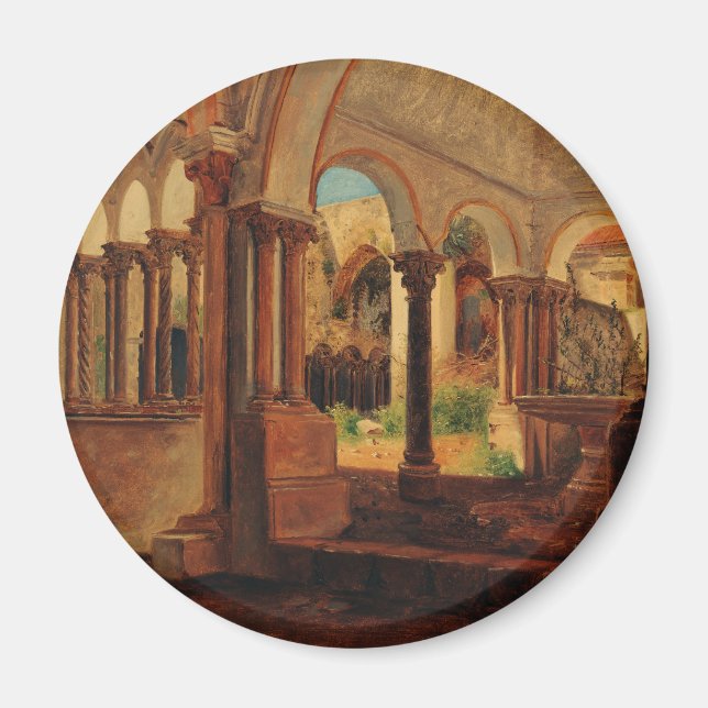 Övergiven klostergård magnet (Framsidan)