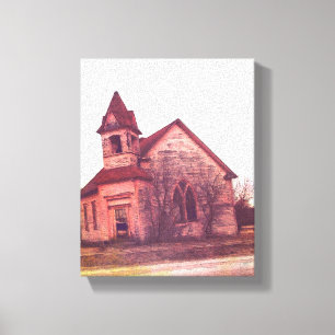 Övergiven kyrka canvastryck