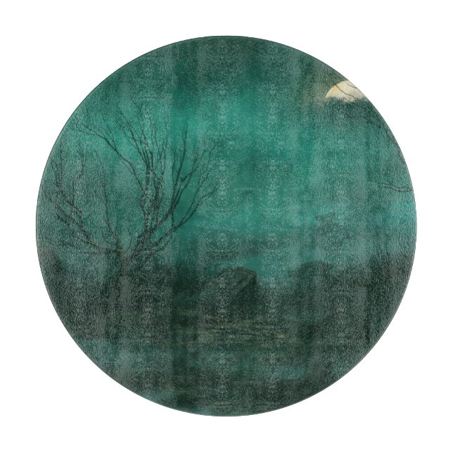 Övergiven kyrkogård Moonlit Nattscen (Framsidan)