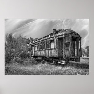 Övergiven Passenger Tåg Coach Poster