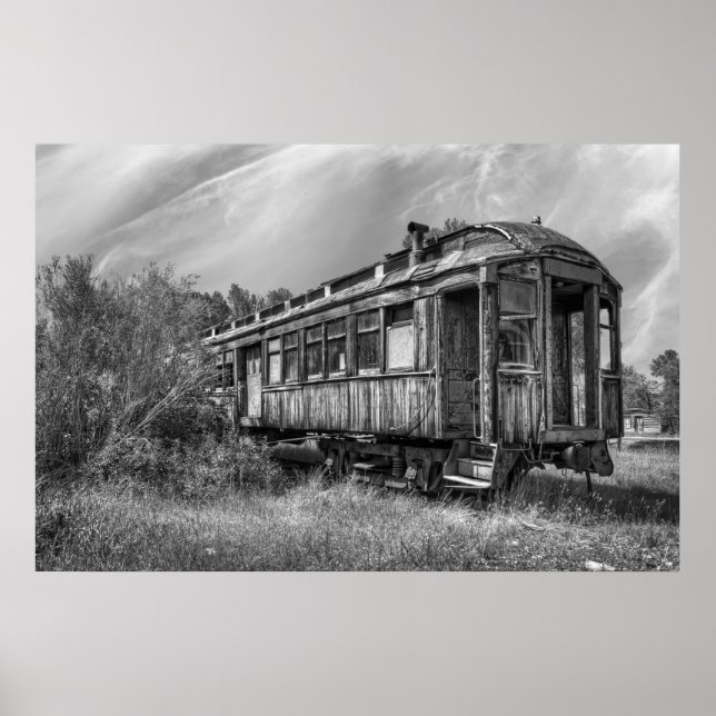 Övergiven Passenger Tåg Coach Poster (Framsidan)