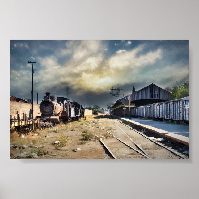 Övergiven Railroad Station Poster (Framsidan)