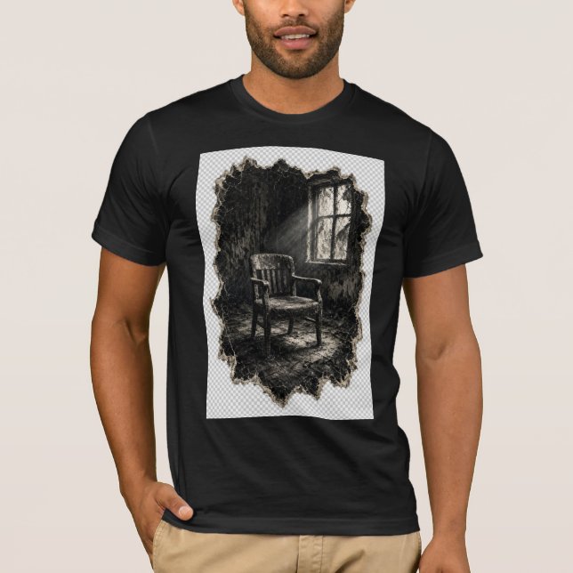 Övergiven stol Mörk Grunge Gotisk T-shirt (Framsida)