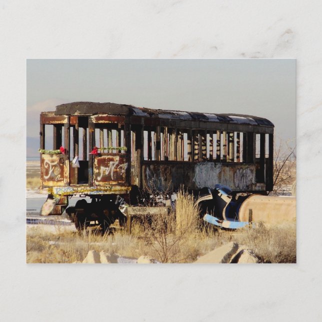 Övergiven tåg vykort (Framsida)