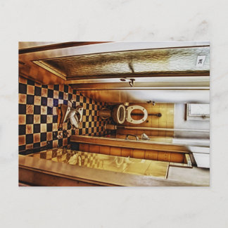 övergiven toalett vykort