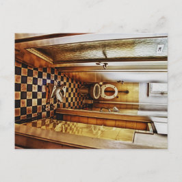 övergiven toalett vykort