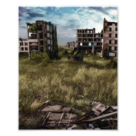 Övergiven | Urban postapokalyptisk konst Fototryck