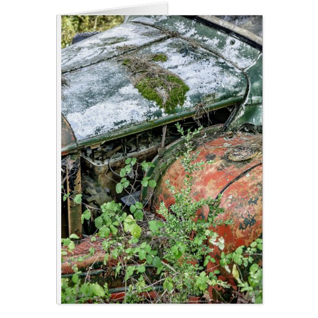 Övergiven Vintage Lastbil Hälsningskort (Framsidan)