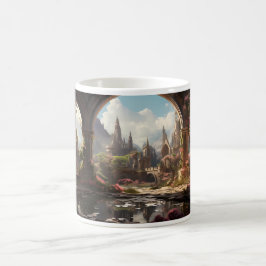 Övergivna Garden i en Fantasy Realm Kaffemugg