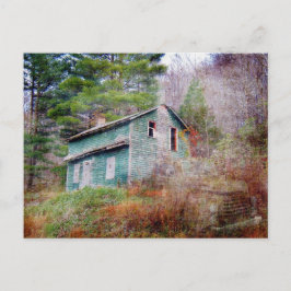 Övergivna House- och Lastbil Digital Art Vykort