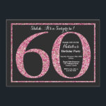 Övergripande 60:e födelsedagsinbjudan till Rosa Gl Inbjudningar<br><div class="desc">Överraskad 60:e födelsedagsinbjudan. Svarta och Rosa Glitter Födelsedagsfest Inbjudan med bakgrunden till kritan. Överraskad födelsedag. Vuxen födelsedag. Manar eller Kvinnor Bday Bash Party.
Om du vill göra ytterligare anpassningar klickar du på knappen Anpassa och användor verktygen som är utformat för att ändra mallen.</div>