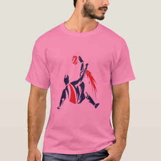 Overhead Strike: Fotboll Silhuett Konst T Shirt