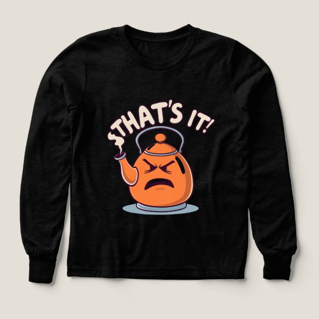 Overheated - Funny Whistling Kettle T Shirt (Design framsida)