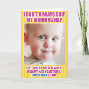 Överhoppmorgonen ta sig en tupplur det roliga kort