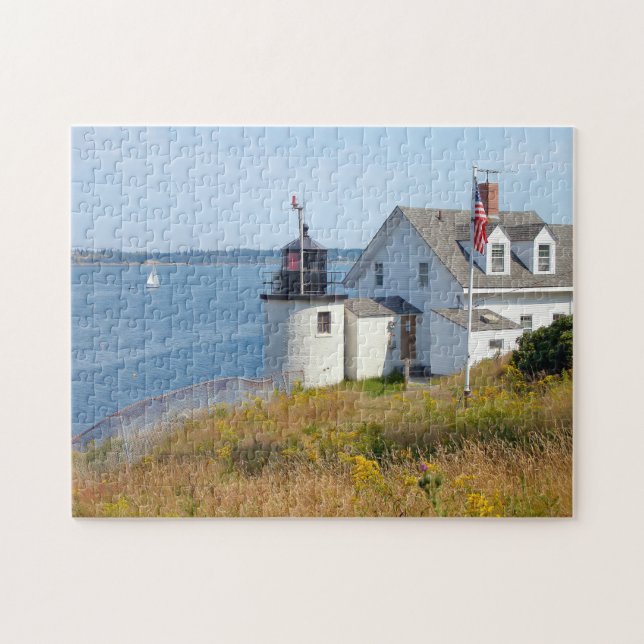  överhuvud fyr, Maine Jigszle Puzzle Pussel (Horisontell)