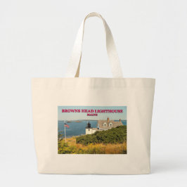 överhuvud fyr, Maine Jumbo Tote Bag Tygkasse