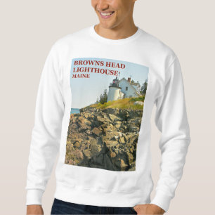 överhuvud fyr, Vinalhaven Maine Sweatshir Långärmad Tröja