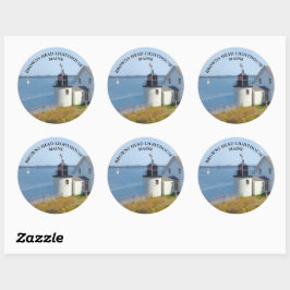 överhuvudets fyr Maine Large Stickers Runt Klistermärke