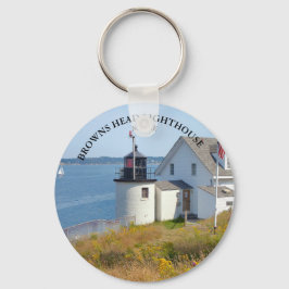 överhuvudets fyr, Maine Round Keychain Nyckelring