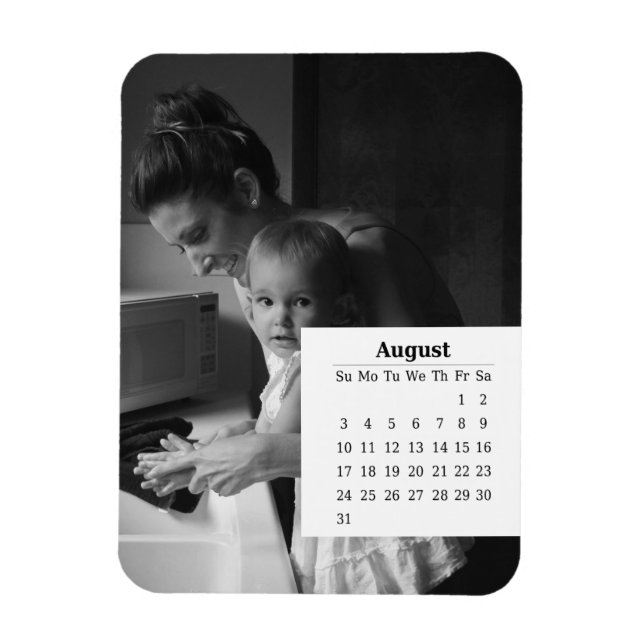 Överkalender augusti 2025 magnet (Vertikal)