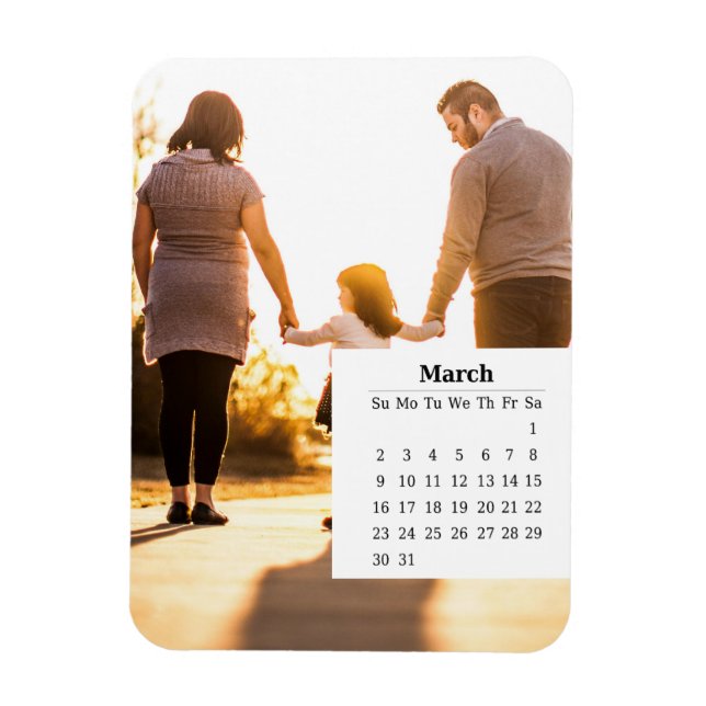 Överkalender mars 2025 magnet (Vertikal)