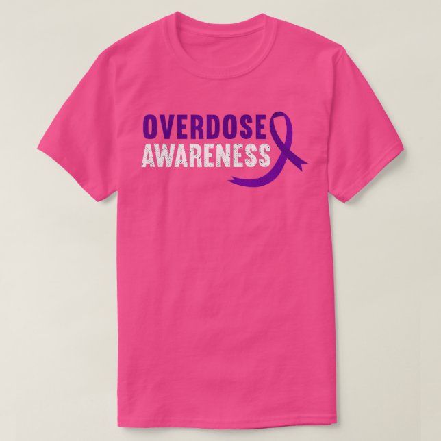 Överkänslighet Lila Ribbon Drug Addence Reg. T Shirt (Design framsida)