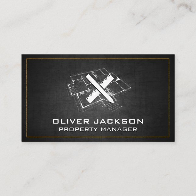 Överkansvy för blå text | Architect Verktyg Visitkort (Framsida)