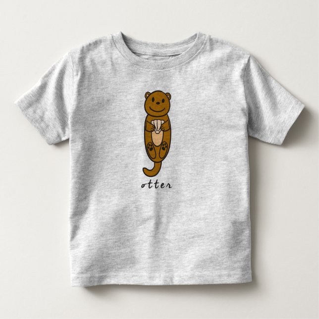 Överkant och T-Shirt (utan bas), Otter Småbarn (Framsida)