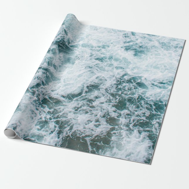 Överkant på vinkara havet presentpapper (Utrullad)