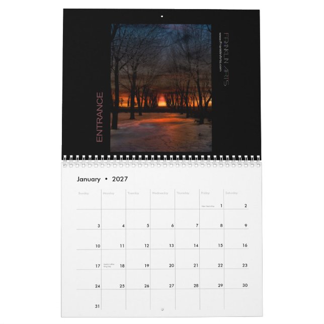 Overklig 2013 landskap kalendern kalender (Jan 2027)