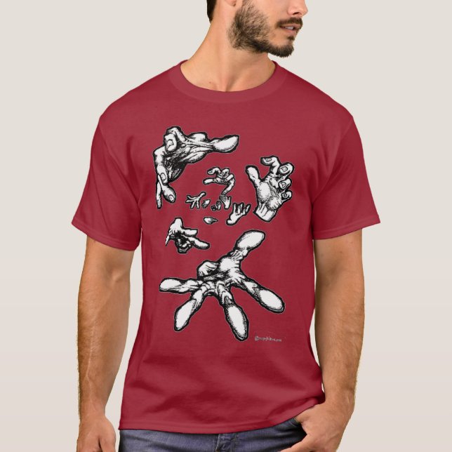 Overklig flyta händerT-tröja T-shirt (Framsida)