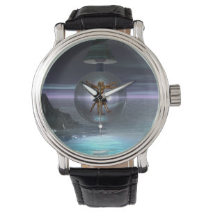 Overklig Leonardo Da Vinci Vitruvian manklocka Armbandsur