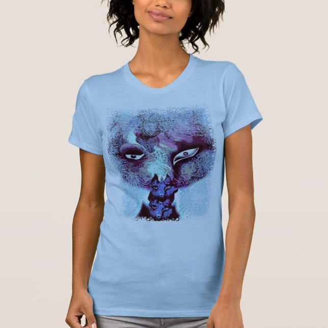 Overklig vild katt t-shirt (Framsida)