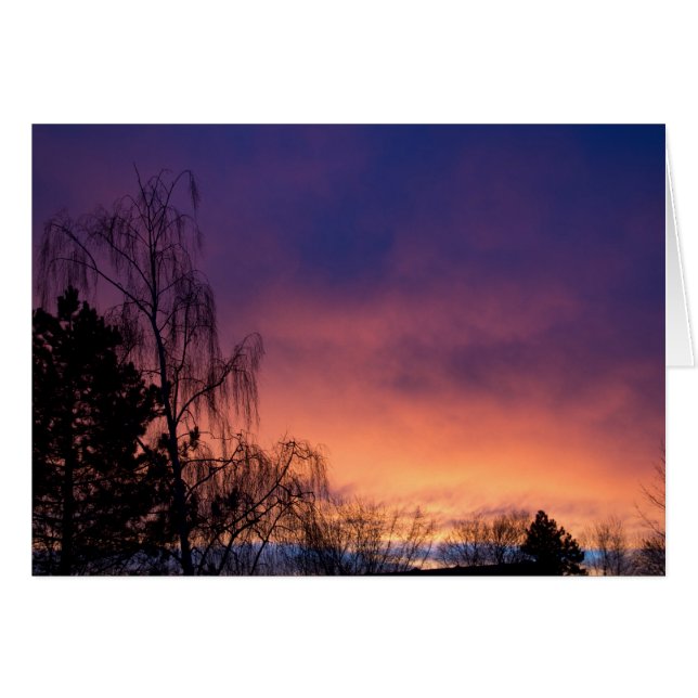 Overklig vintergryning hälsningskort (Framsidan Horizontal)