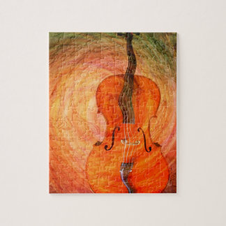 Overklig violoncell med musik noter pussel