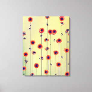 Overkliga 22 x 28 moderna vildblommar canvastryck