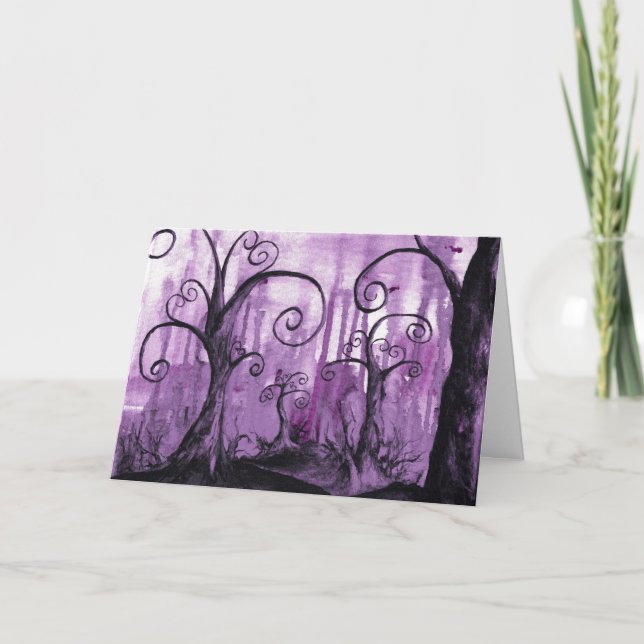 Overkliga gömda hjärtor landskap helgkort (Framsida)