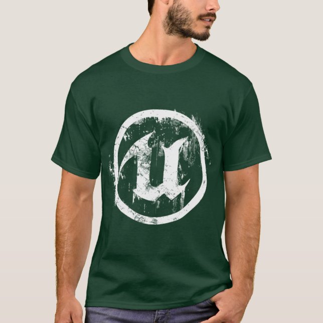 Overkligt Vitt Vintage T Shirt (Framsida)