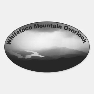 Överklockning för Whiteface Mountain Ovalt Klistermärke