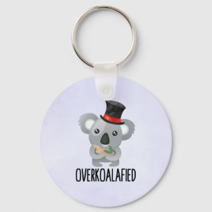Overkoalafied Pun Cute Koala i Top hat Nyckelring