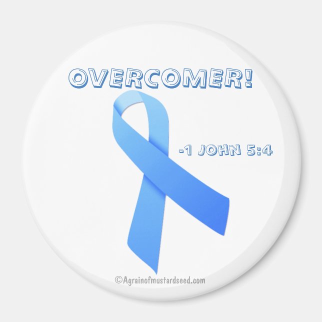 Överkomlig! Prostate Cancer Ribbon Magnet (Framsidan)