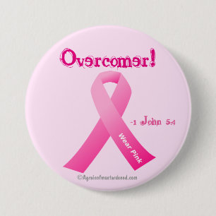 Överkomlig! Rosa Medvetenhet om bröstcancer hos ba Knapp